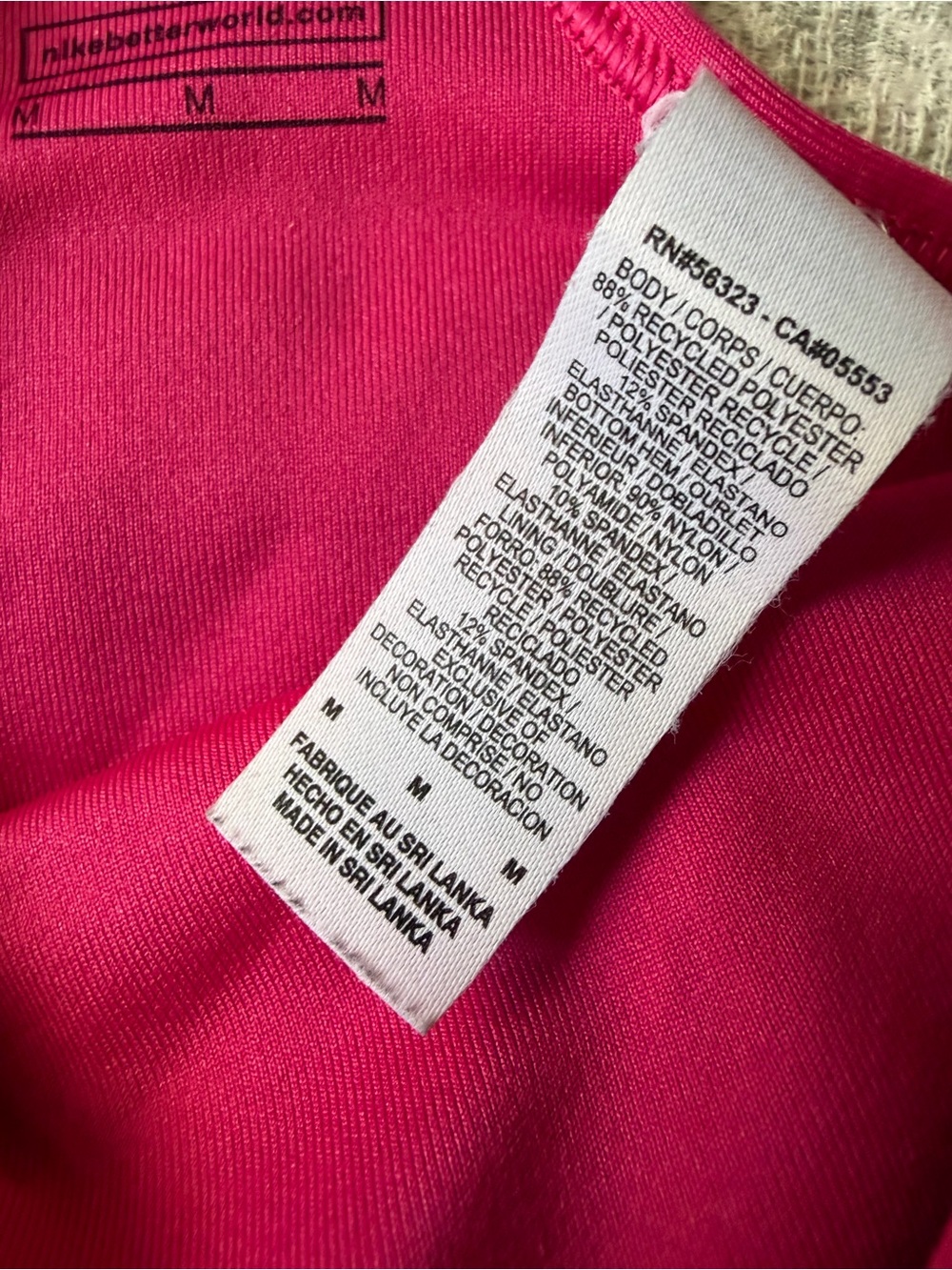 Nike Dri-FIT Pink Sports Bra Black Band Racerback Size Medium - Picture 4 of 4